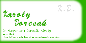 karoly dorcsak business card